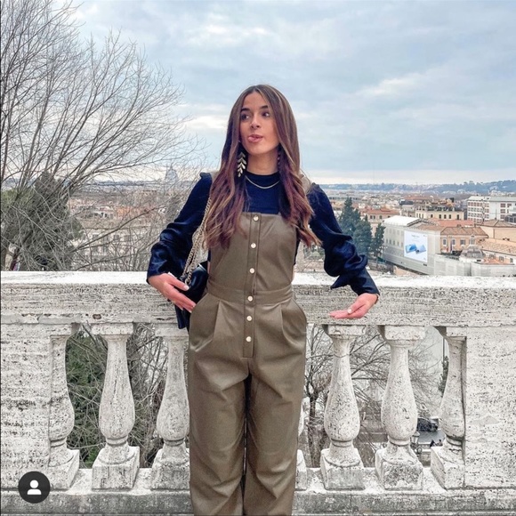 Zara FAUX LEATHER OVERALL - Picture 2 of 11